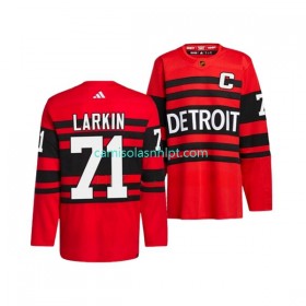 Camiseta Detroit Red Wings DYLAN LARKIN 71 Adidas 2022-2023 Reverse Retro Vermelho Authentic - Homem